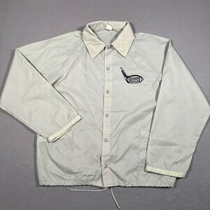 Vintage Budweiser Light Golf Windbreaker Jacket Men Large Beer Promo Made in USA
